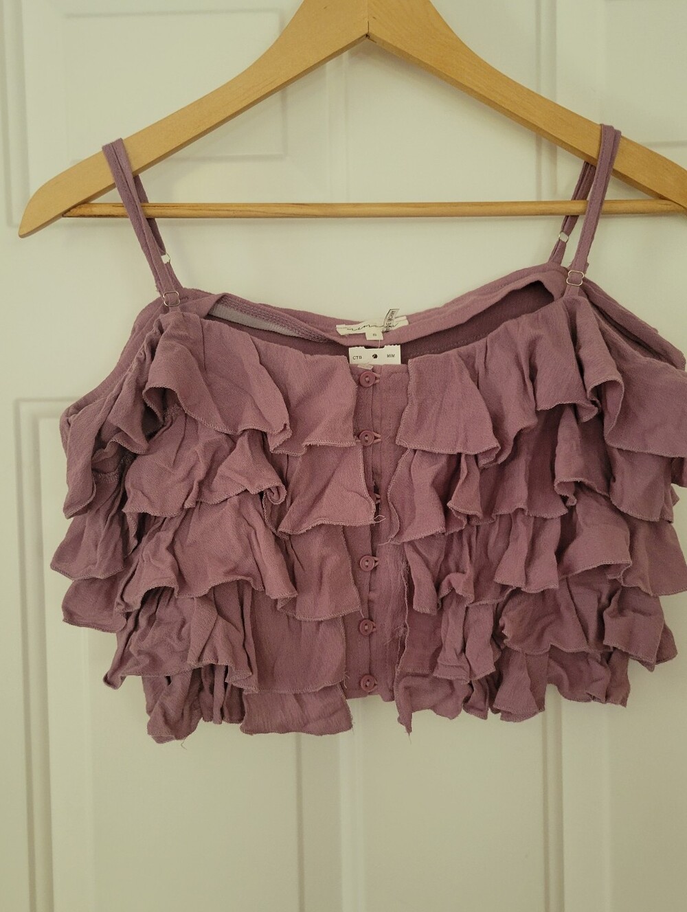 Tiered Ruffle Crop Top/ Festival Shirt